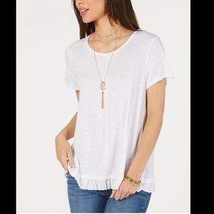 STYLE&CO RUFFLED HEM TOP